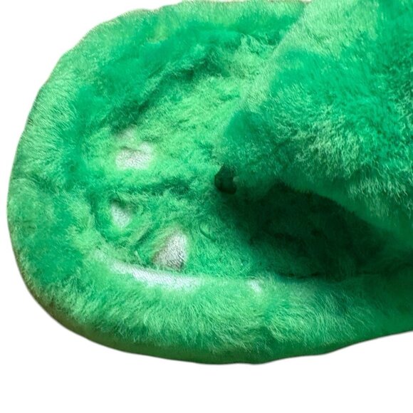 Naked Wolfe Platform Flip Flop Sandal The dreamer shearling Wool Sz 9 Green - Picture 9 of 15